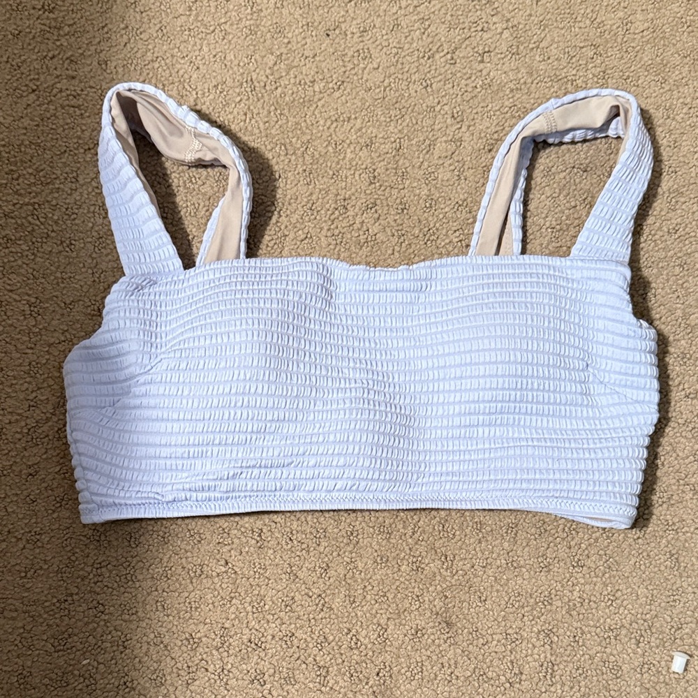 lululemon athletica White Textured Bikini Top